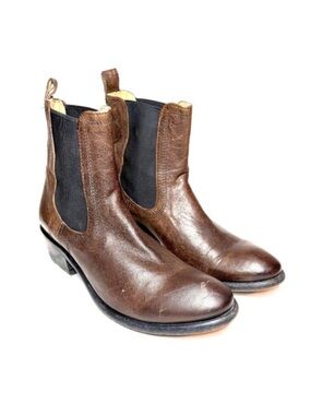 Frye Chocolate Brown Leather Ankle Boots | 7.5